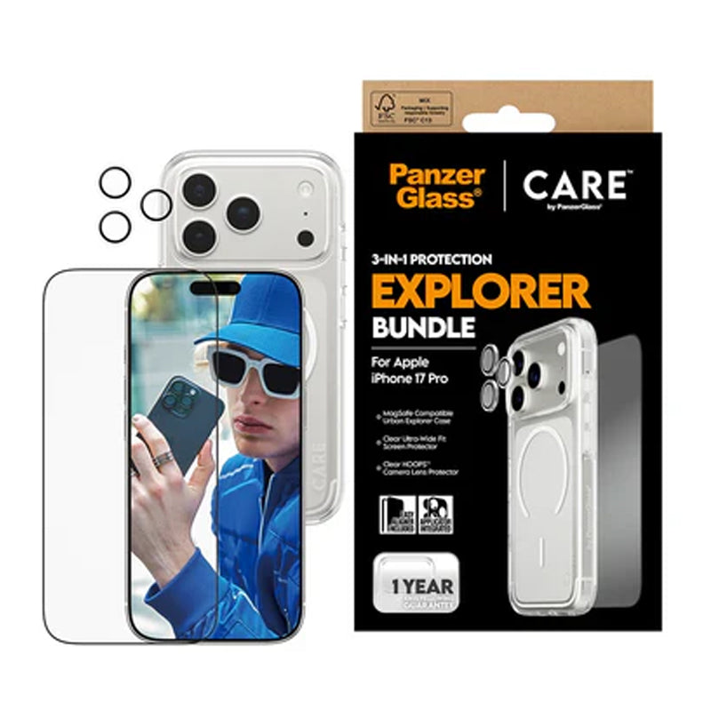 Care by x PanzerGlass 3-in-1 Flagship Combat Bundle iPhone 17, 17 Air, 17 Pro, 17 Pro Max