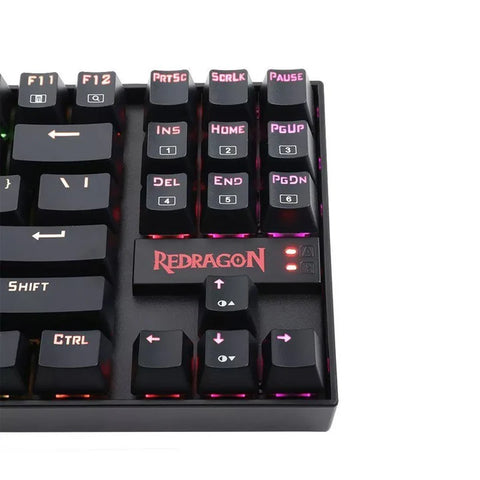 Redragon K552, KUMARA RGB TKL Wired Mechanical Gaming Keyboard (Blue Switch) - Black