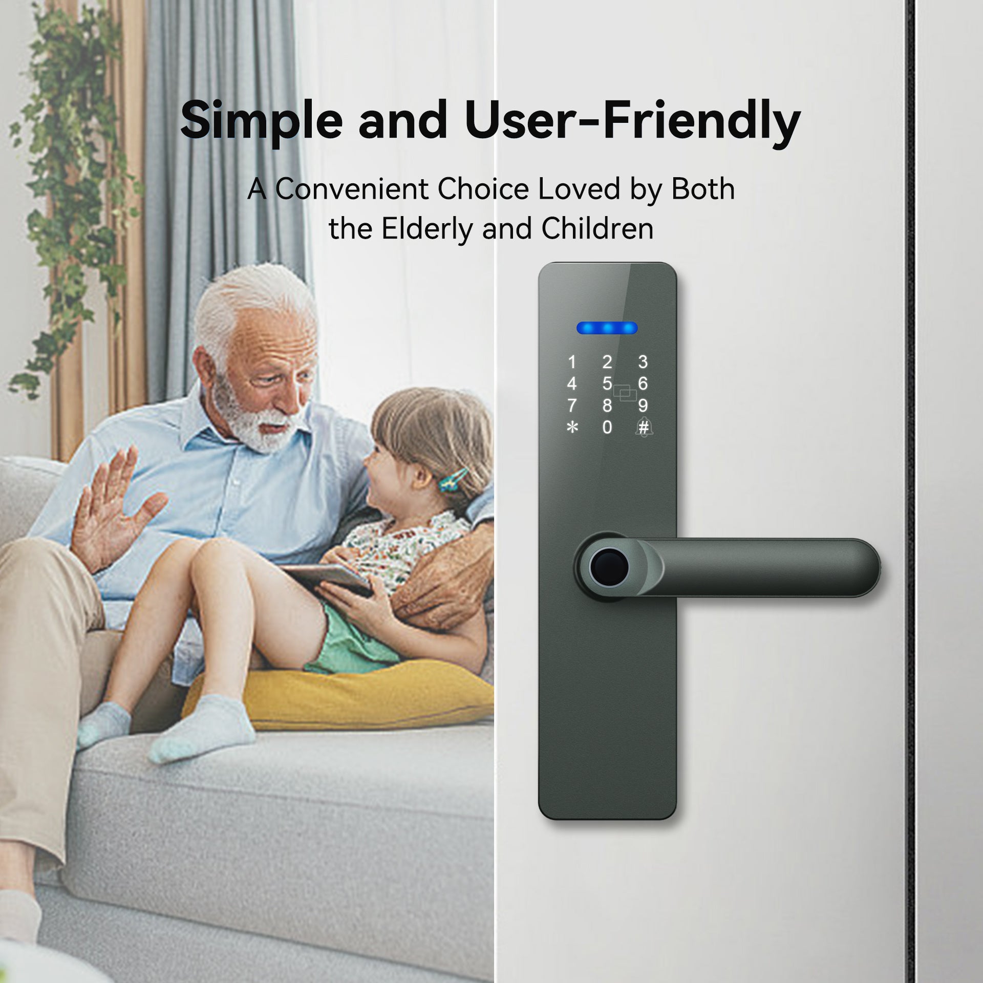 غوبيتا N003، قفل ذكي واي فاي TUYA للأبواب الخشبية مع بصمة الإصبع وRFID ورمز المرور