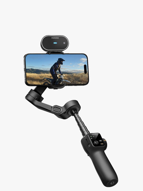 Porodo, velocam 3-AXIS Gimbal Stabilizer - Black