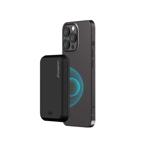 Buy Energizer QM5000_BK, 5000 mAh Ultra-Light Magnetic Wireless Power Bank - Black Online in Be3ah Kuwait