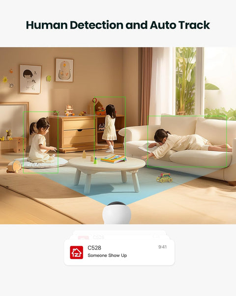 ZOSI INDOOR PT CAMERA WITH DUAL LENS 2MP+2MP