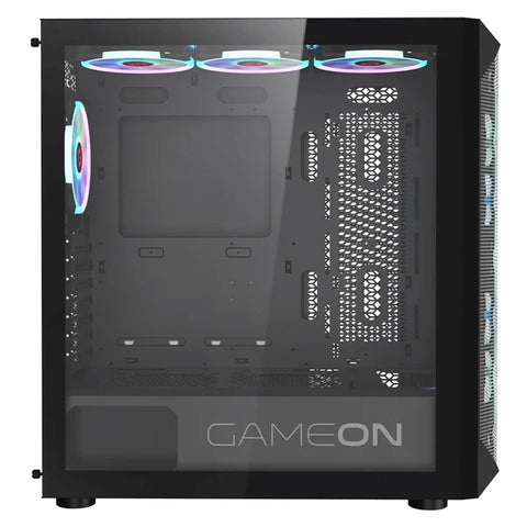 GAMEON Emperor Midnight I Series Mid Tower Gaming Case - Black
