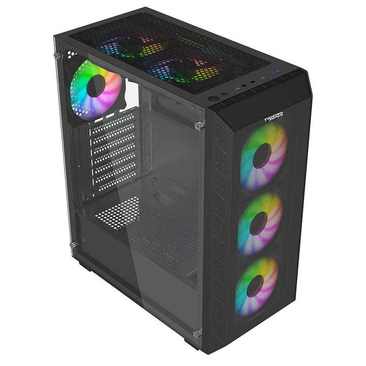Twisted Minds Apex-03 Mid Tower, 3*120mm ARGB Fan Gaming Case - Black