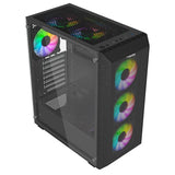 Twisted Minds Apex-03 Mid Tower, 3*120mm ARGB Fan Gaming Case - Black