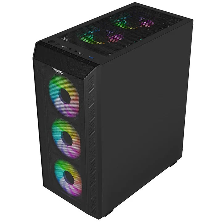 Twisted Minds Apex-03 Mid Tower, 3*120mm ARGB Fan Gaming Case - Black