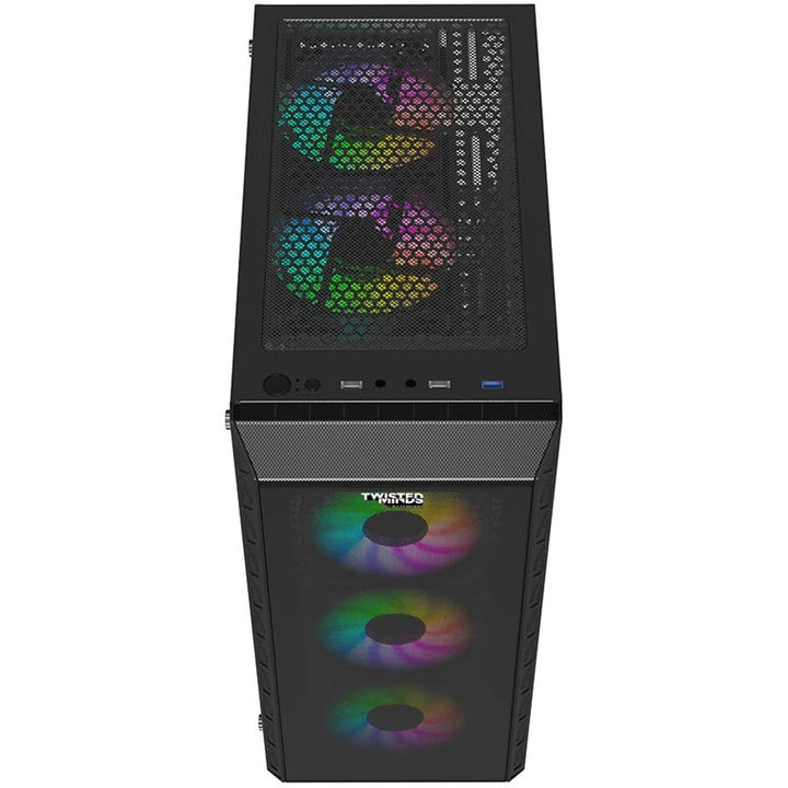 Twisted Minds Apex-03 Mid Tower, 3*120mm ARGB Fan Gaming Case - Black