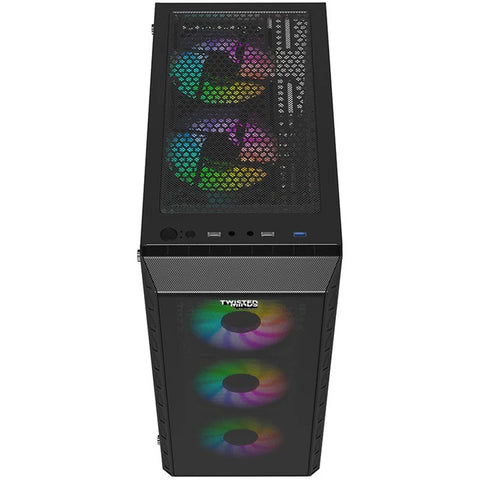 Twisted Minds Apex-03 Mid Tower, 3*120mm ARGB Fan Gaming Case - Black