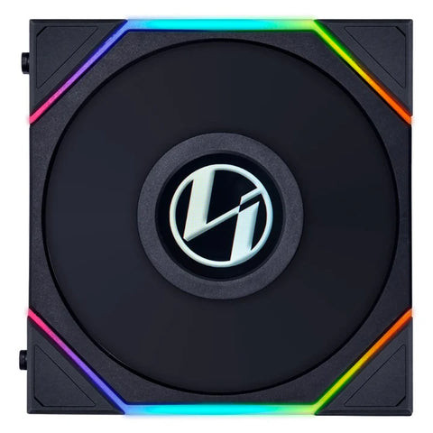 LIAN LI UNI FAN TL LCD 120mm ARGB Cooling Fan with 1.6" LCD Screen (Pack of 3) - Black