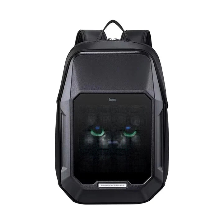 حقيبة ظهر Divoom Cyberbag مع شاشة عرض LED متحركة قابلة للتخصيص مع التحكم في التطبيق - أسود
