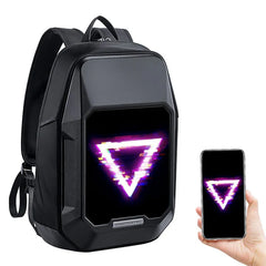 حقيبة ظهر Divoom Cyberbag مع شاشة عرض LED متحركة قابلة للتخصيص مع التحكم في التطبيق - أسود