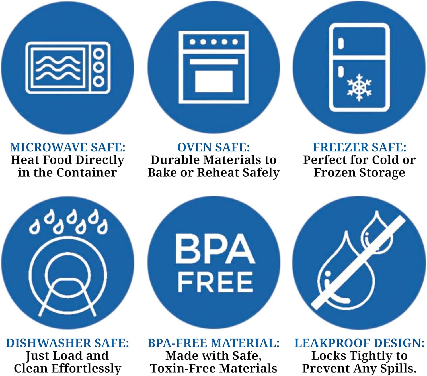 Westinghouse, 3-Piece Glass Food Storage Container Set - Airtight Lids - 1050ml Each