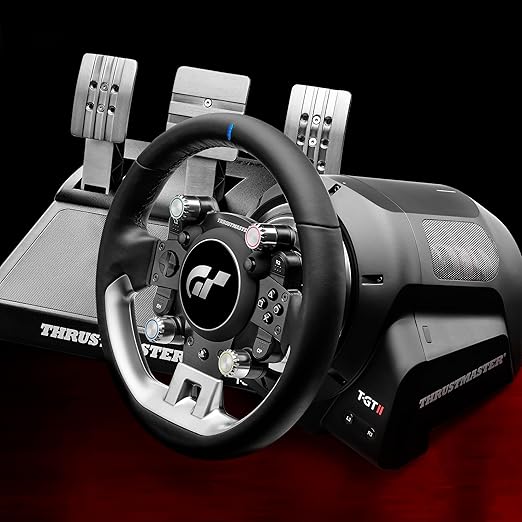 عجلة سباق ThrustMaster T-GT II Force Feedback (متوافقة مع PS5 وPS5 Pro وPS4 والكمبيوتر الشخصي) 