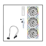 LIAN LI, UNI FAN SL Wireless LCD Reverse Blade 120mm ARGB Case Fans with 1.6” LCD Screen (3 Pack) - White