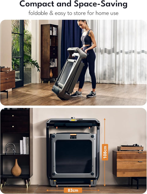 Kingsmith Foldable Treadmill X218 with Max Speed 16km/h with Side Armrest