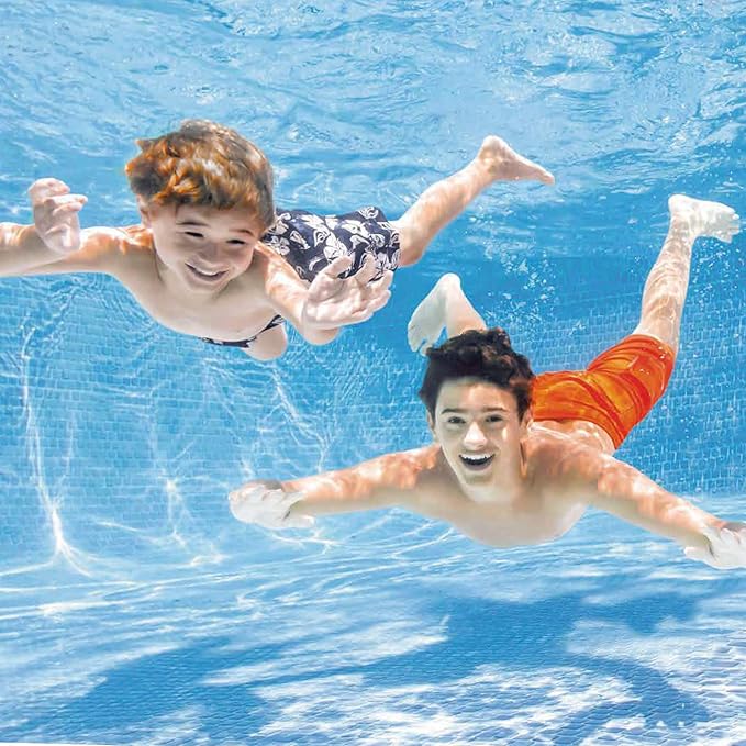 INTEX 2.2m x 1.5M x 60cm Pink Rectangular Frame Pool, Set-up Size: 2.20m x 1.50m x 60cm (28266NP)