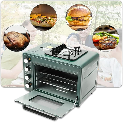 Portable 2-in-1 Butane Gas Camping Oven & Stove – 25 L, 2.1 kW