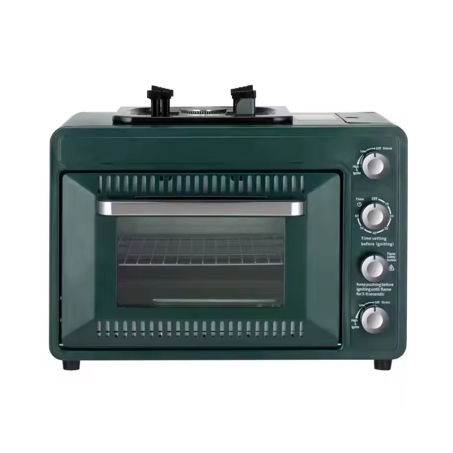 Portable 2-in-1 Butane Gas Camping Oven & Stove – 25 L, 2.1 kW