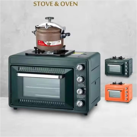 Portable 2-in-1 Butane Gas Camping Oven & Stove – 25 L, 2.1 kW