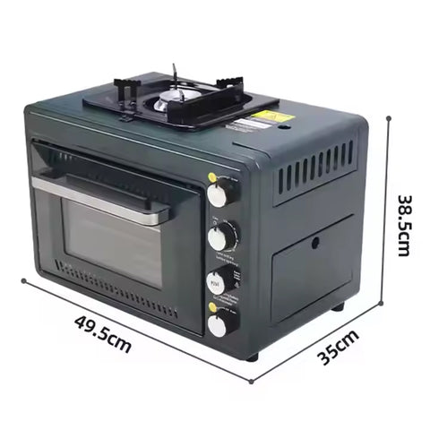 Portable 2-in-1 Butane Gas Camping Oven & Stove – 25 L, 2.1 kW