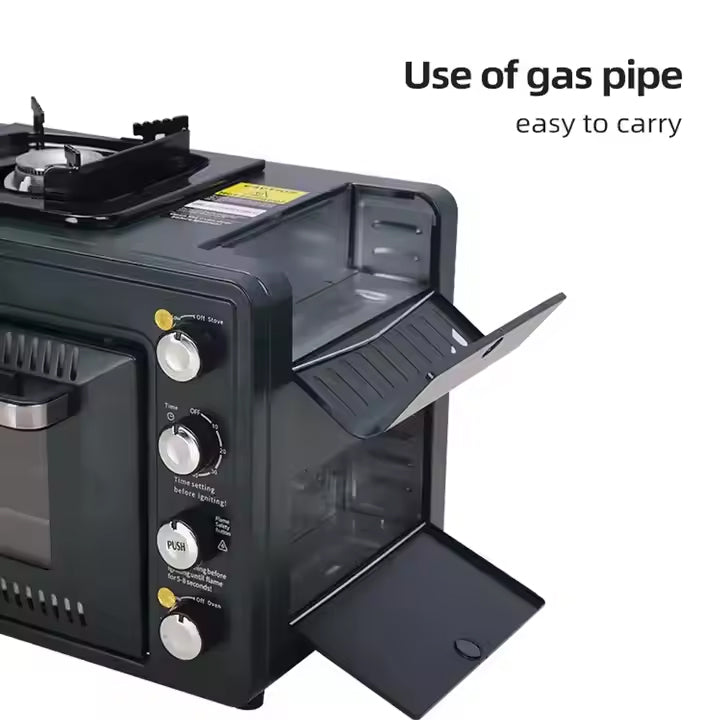 Portable 2-in-1 Butane Gas Camping Oven & Stove – 25 L, 2.1 kW
