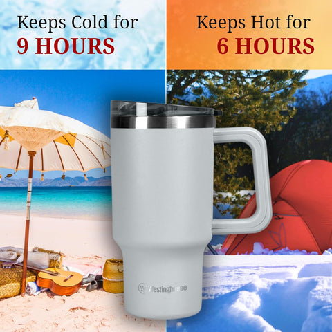 ويستنجهاوس، كوب معزول من الستانلس ستيل مزدوج الجدار، يحافظ على السخونة لمدة 6 ساعات والبرودة لمدة 9 ساعات