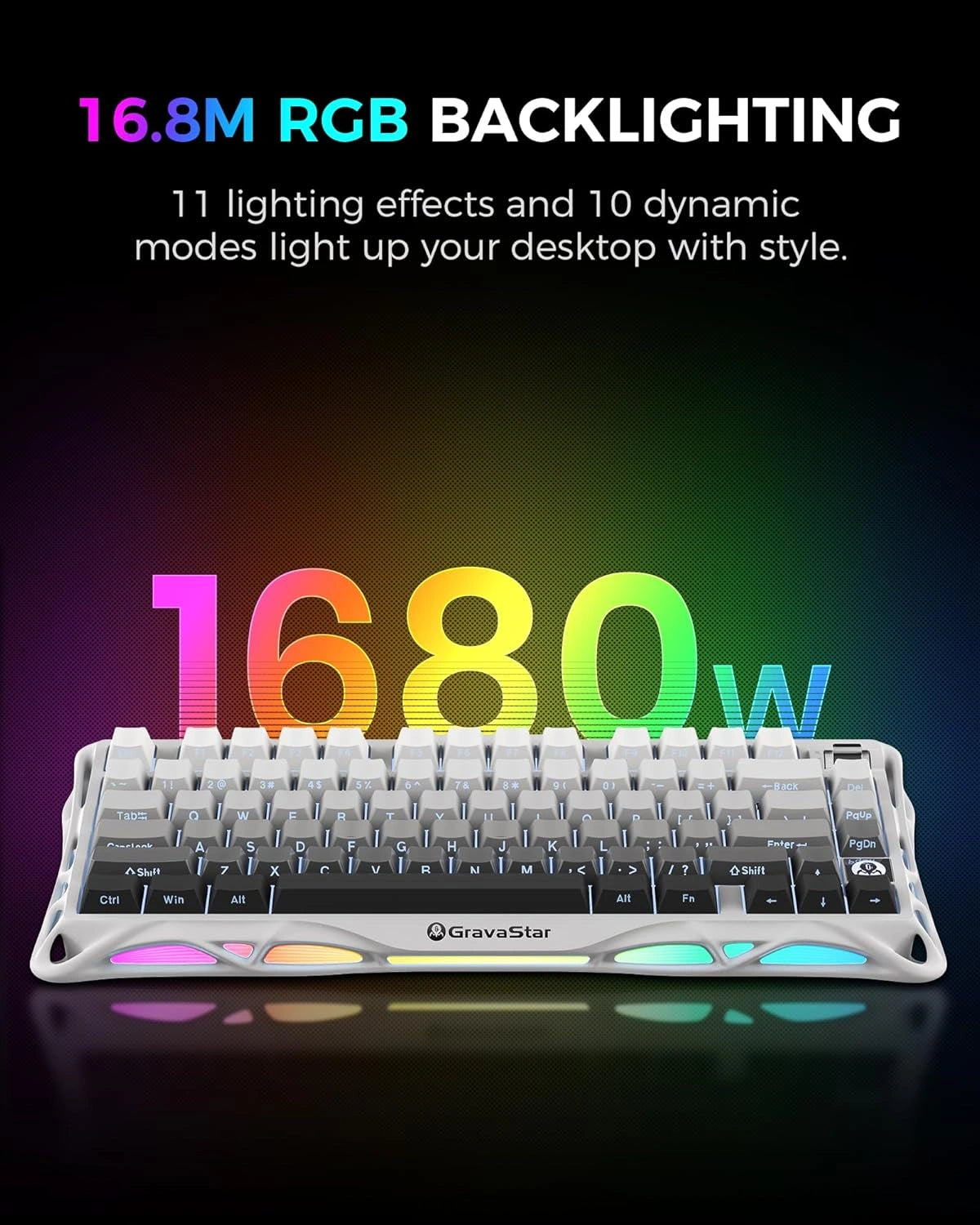 جرافاستار لوحة مفاتيح الألعاب الميكانيكية ميركوري كي 1 اللاسلكية 75%