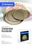 Westinghouse, 3-Piece Carbon Steel Pizza Pan Set