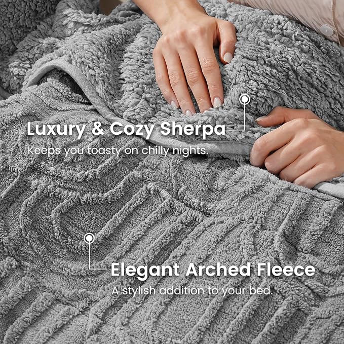 Wajade Fleece Throw Blanket, Fluffy Faux Fur Blanket for Bed Sofa Couch, Soft Warm Thick Blanket,Size 200X230 CM