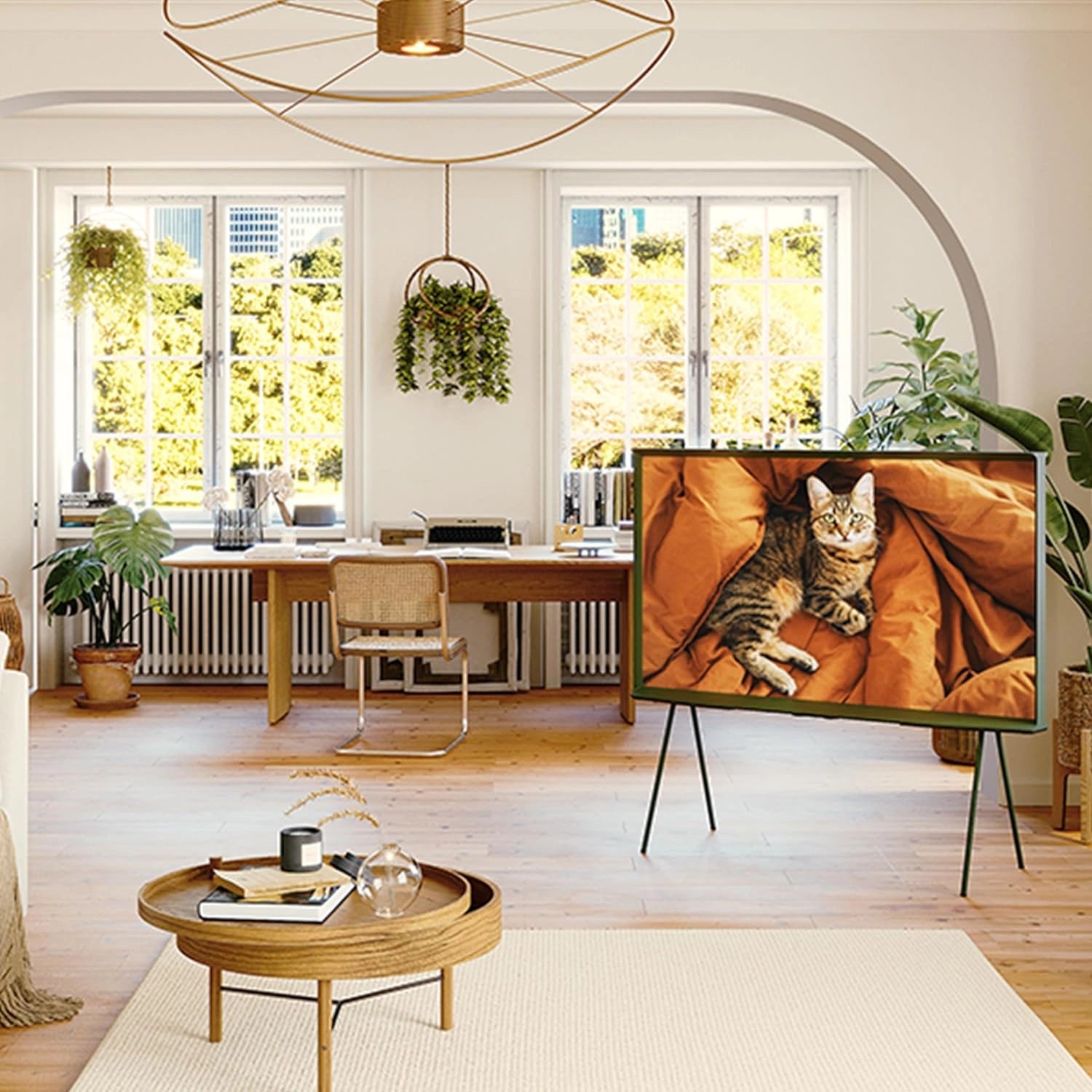 سامسونج التلفزيون الذكي ذا سيريف كيو ليد إل إس 4 كي فريم مقاس 55 بوصة 