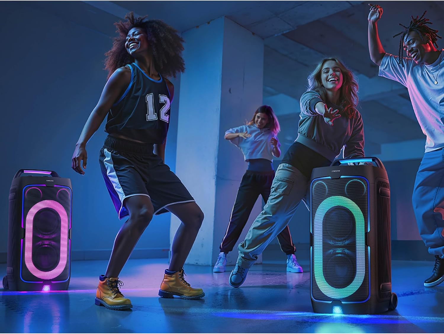 Samsung, Sound Tower 160W Portable Party Speaker with Lights, IPX4 & Bluetooth, MX-ST40F/ZN