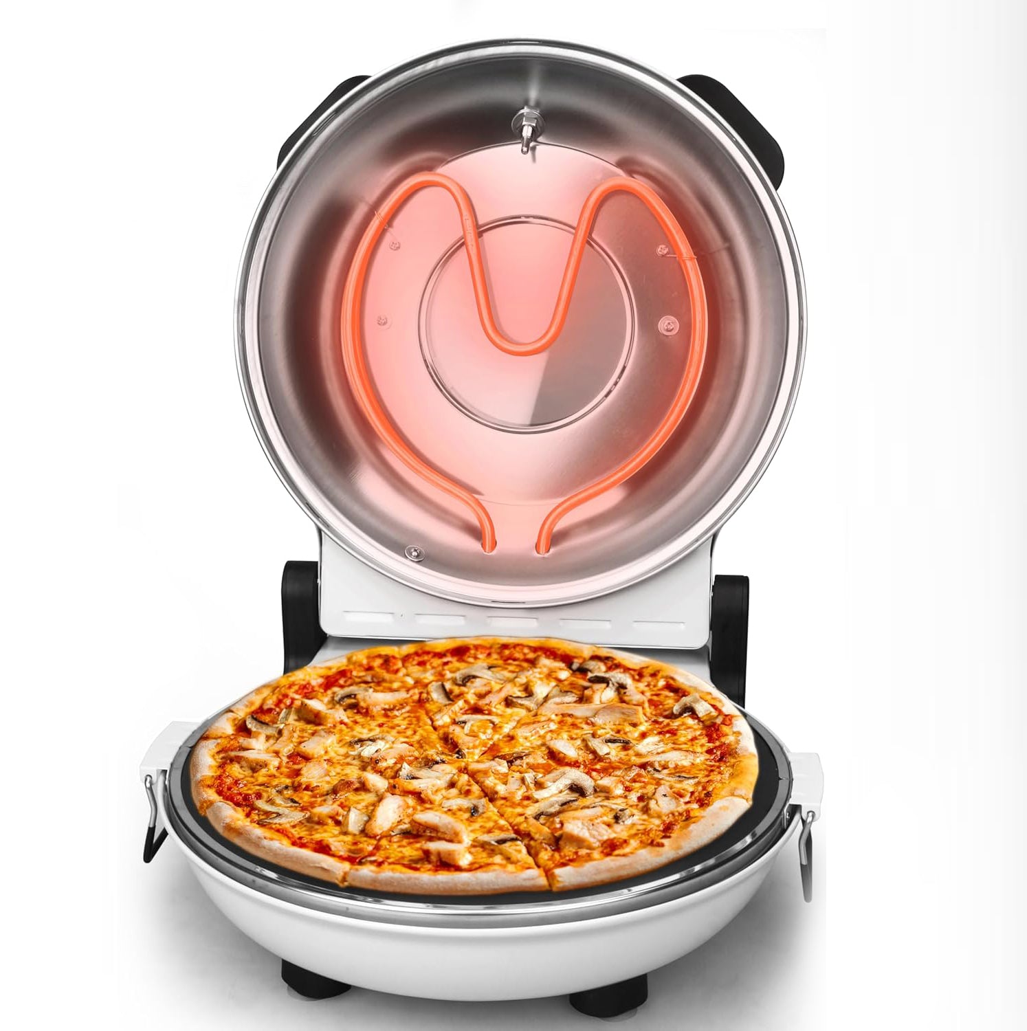 Lexical, Pizza and Bread Maker with Timer and Removable 32cm Pan