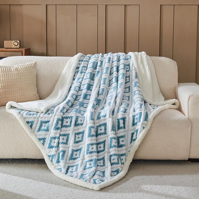 Wajade Premium Sherpa Fleece Blanket – Double-Sided Fluffy Warm Throw,Size 200 × 230 cm