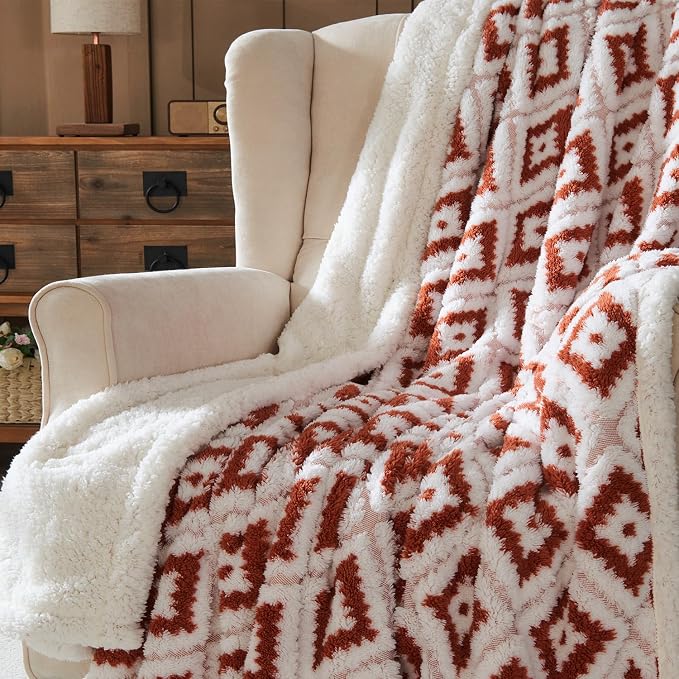 Wajade Premium Sherpa Fleece Blanket – Double-Sided Fluffy Warm Throw,Size 200 × 230 cm