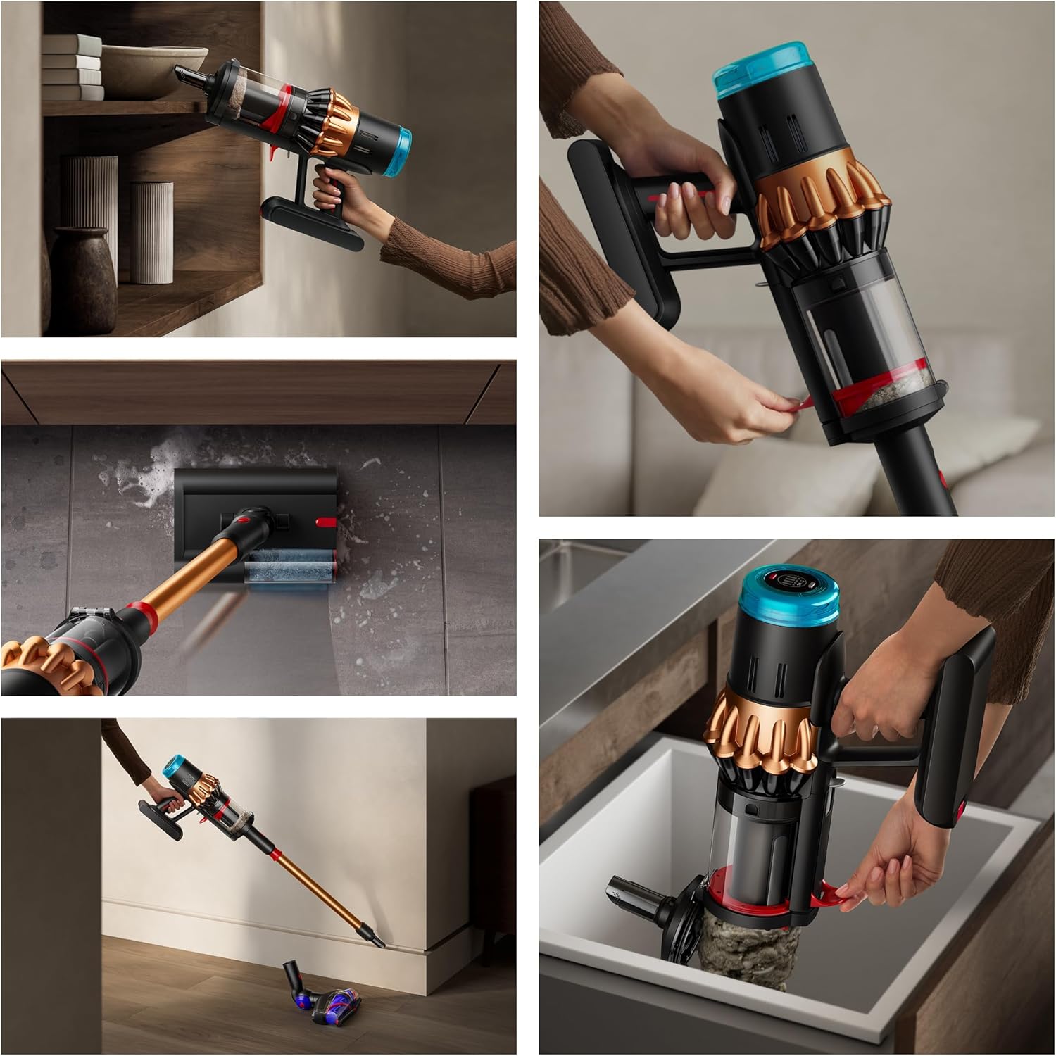 Dyson V16 Piston Animal Submarine Vacuum Cleaner - Black/Copper