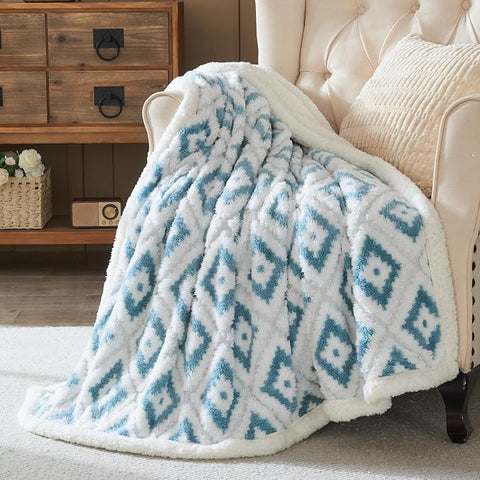 Wajade Premium Sherpa Fleece Blanket – Double-Sided Fluffy Warm Throw,Size 200 × 230 cm