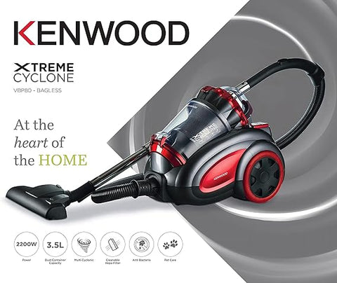 Kenwood Vacuum Bagless 3.5L 2200W GYRD - VBP80.000RG
