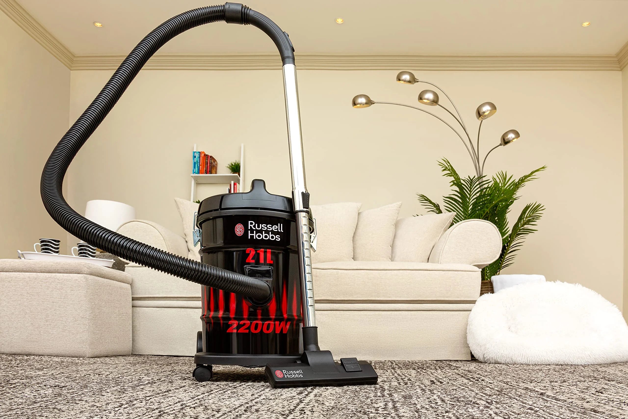 Russell Hobbs 2X 21L 2200Watts Heavy Duty Vacuum Cleaner - Black/Red