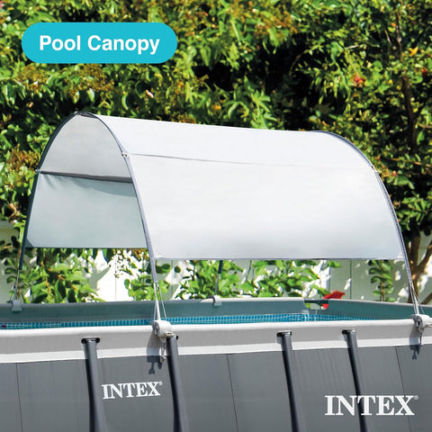 INTEX Gray Canopy for Rectangular Pool UPF 50+ Waterproof