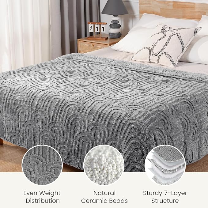 Wajade Fleece Throw Blanket, Fluffy Faux Fur Blanket for Bed Sofa Couch, Soft Warm Thick Blanket,Size 200X230 CM