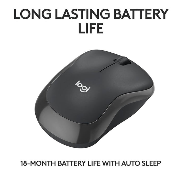 ماوس Logitech M241 Silent بلوتوث لاسلكي صامت للاستخدام اليومي – رمادي غرافيت