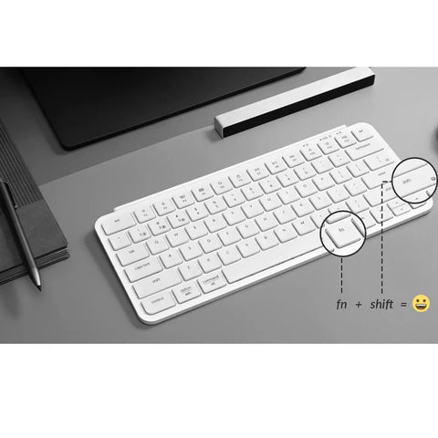 Keychron, B1 Pro Ultra-Slim Wireless 75% ZMK Custom Keyboard for Windows & Mac, English/Arabic - Ivory White