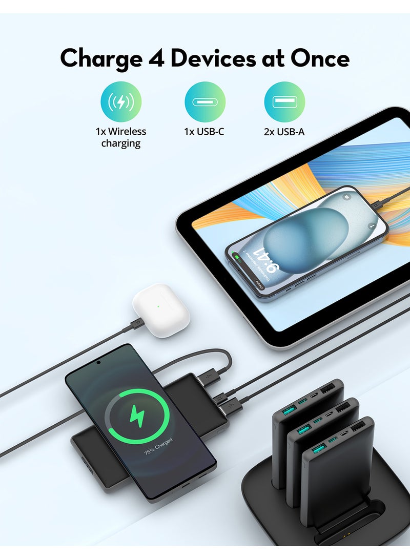 RAVPOWER 4 x 10000mAh Magpower Power Bank with Station - PB251