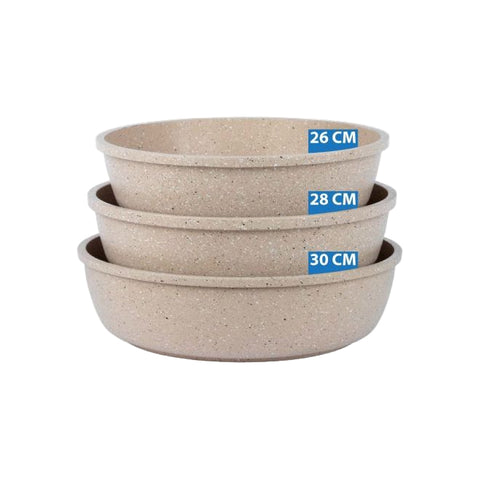 Thermo AD round oven tray set - 26 / 28 / 30 cm - 3 pcs - Brown