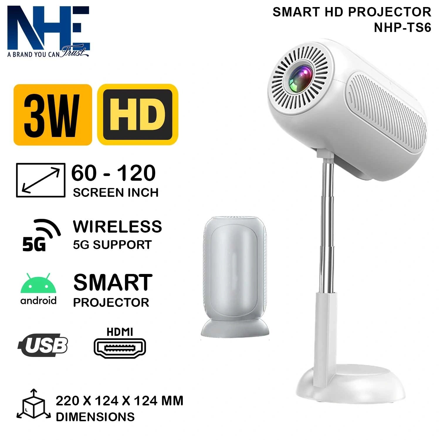 NHE Smart HD Projector NHP-TS6