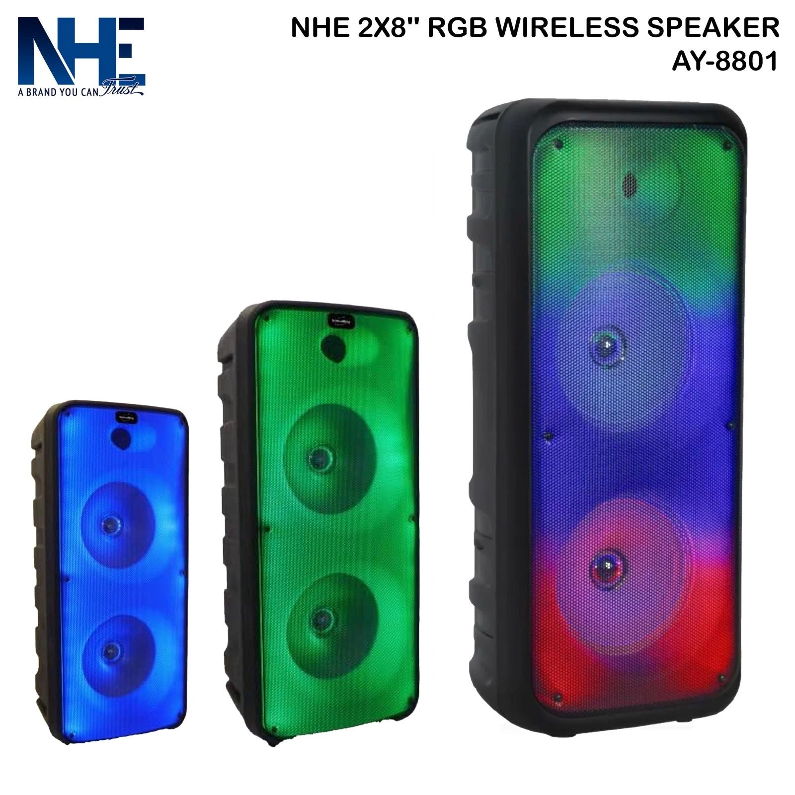 NHE 2x8 RGB Wireless Speaker AY-8801
