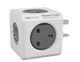 PowerCube Original Monitor UK – 4-Socket Wall Power Cube with Energy Monitoring