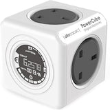 PowerCube Original Monitor UK – 4-Socket Wall Power Cube with Energy Monitoring