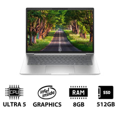 HP ProBook 440 G11 - 14 بوصة WUXGA / Ultra 5 125U / 8 جيجابايت / 512 جيجابايت (NVMe M.2 SSD) / DOS (بدون نظام تشغيل) / 1YW / Pike silver - كمبيوتر محمول