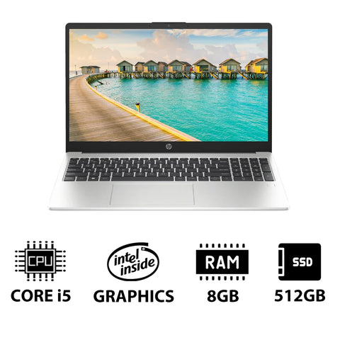 HP 250 G10 - 15.6" FHD / i5 / 8GB / 512GB (NVMe M.2 SSD) / DOS (Without OS) / 1YW - Laptop